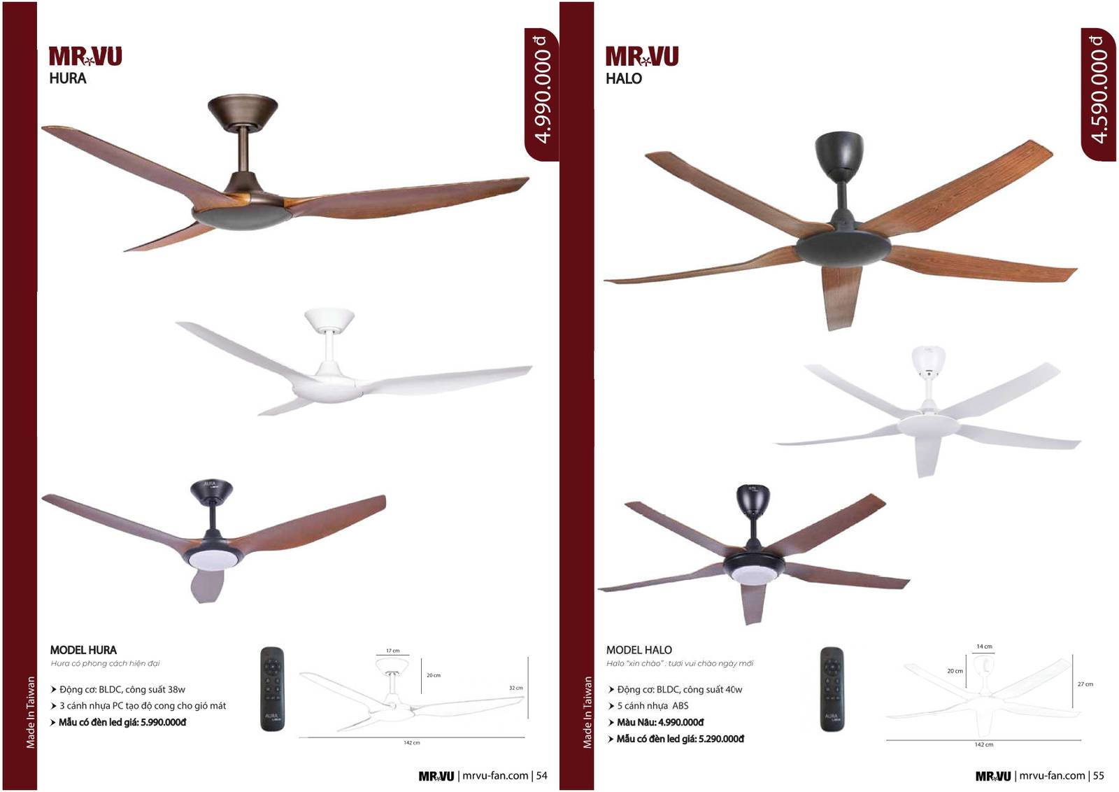 Bảng giá và Catalogue Quạt trần Mr Vũ mới nhất 2024 /Page 